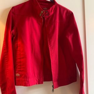 Red Dickies Moto Jacket
